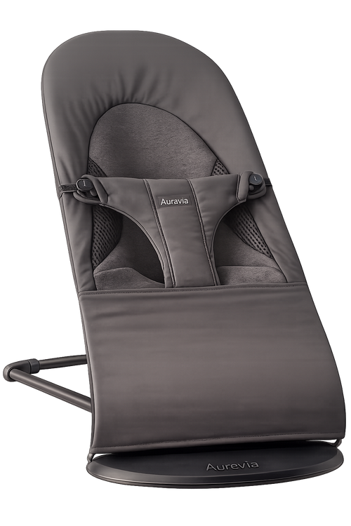 Aurevia™ Foldable Baby Rocker with 3-Level Height Adjustment & Toys
