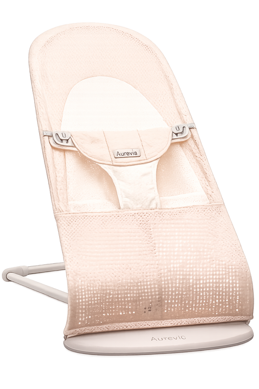 Aurevia™ Foldable Baby Rocker with 3-Level Height Adjustment & Toys