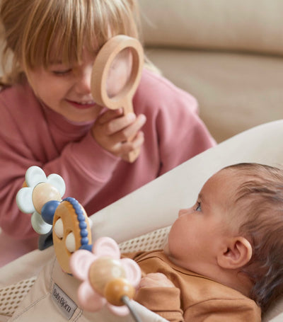 Aurevia™ Foldable Baby Rocker with 3-Level Height Adjustment & Toys