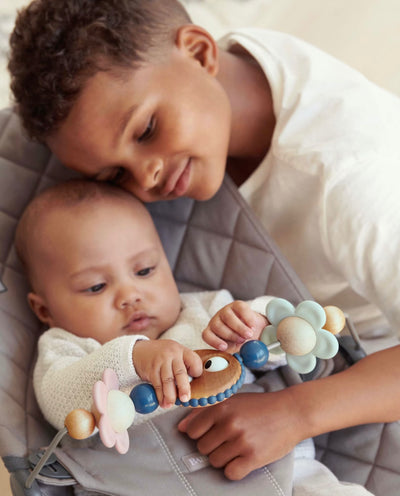 Aurevia™ Foldable Baby Rocker with 3-Level Height Adjustment & Toys