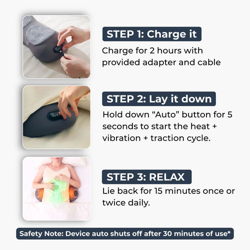 Aurevia™ Heated Back Comfort Massager Pillow