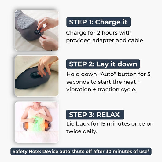 Aurevia™ Heated Back Comfort Massager Pillow
